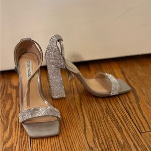 Steve Madden Glittering Silver Heels